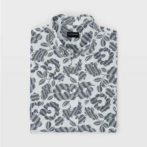 Club Monaco Slim Abstract Floral Shirt